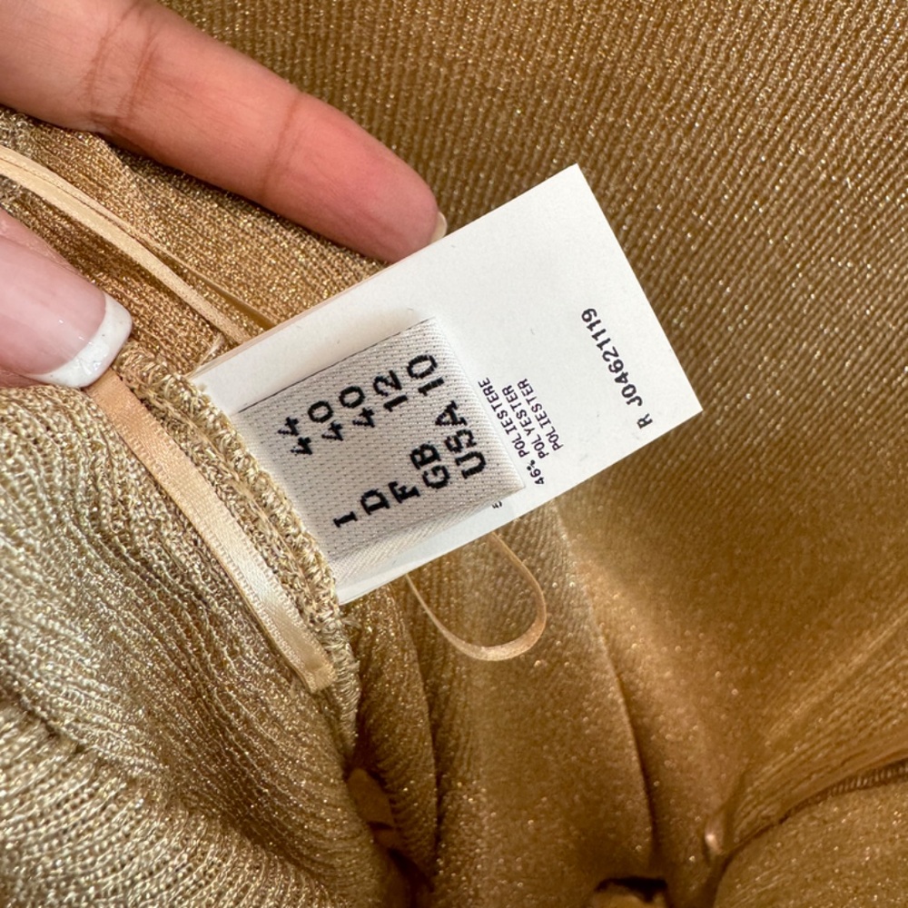 Moschino Perfect Party Dress - Gold Size 10 - Picture 7 of 14